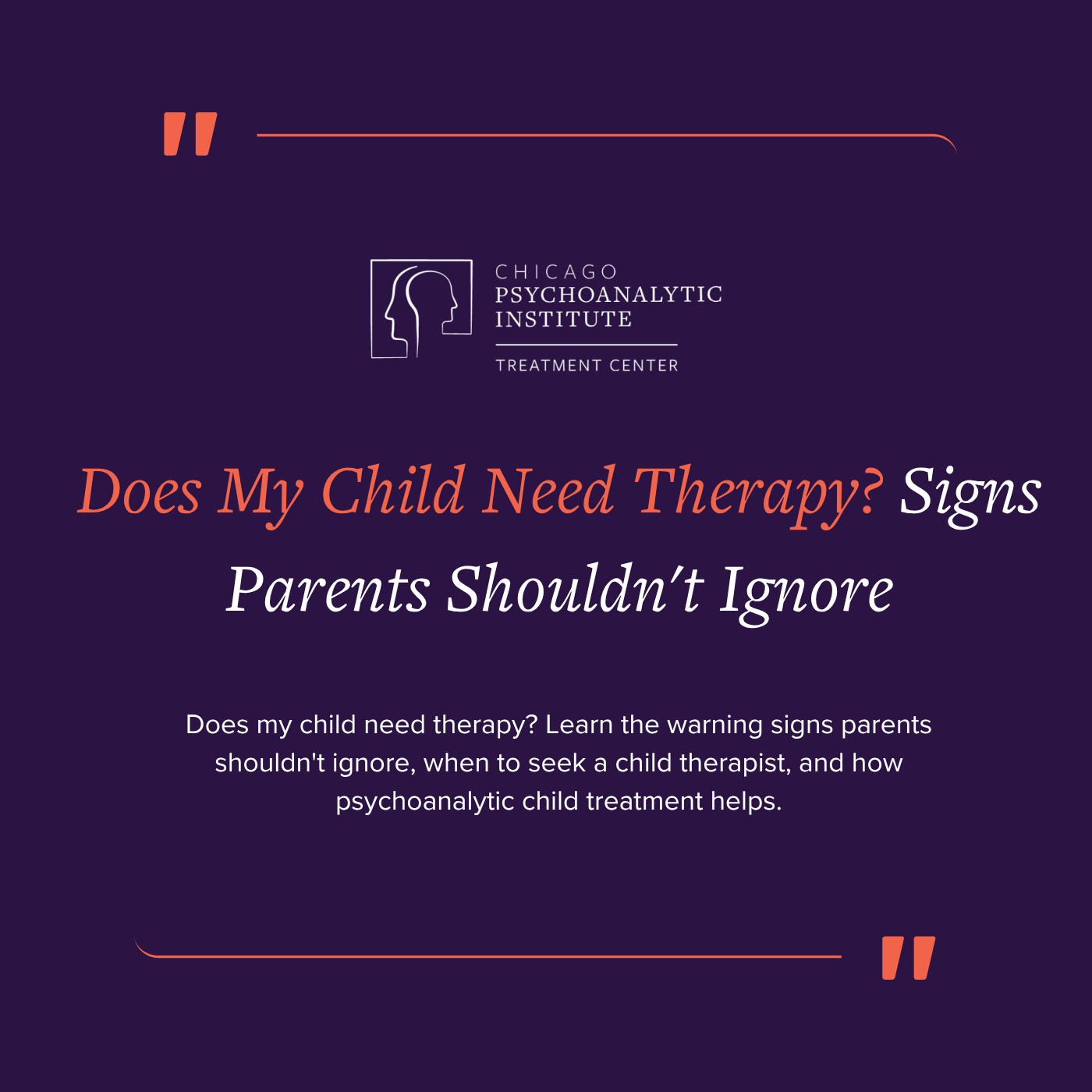 Does My Child Need Therapy? Signs Not to Ignore